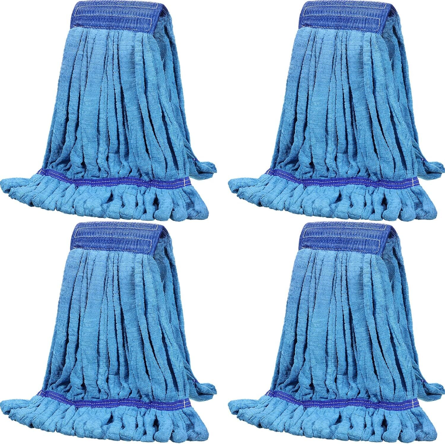 4 Pcs Commercial Mop Head Replacement Tube Microfiber Mop Heads
