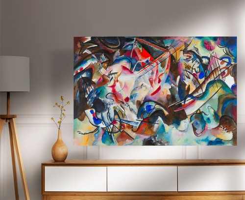Composition 6 by Wassily Kandinsky on Framed Canvas Prints Wallart Abstract Art - Picture 5 of 11