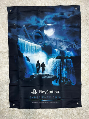 NEW RARE PlayStation Experience 2016 Promotional Cloth Banner ~33 x23  Beautiful
