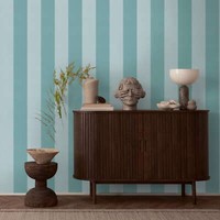Vliestapete Blockstreifen Struktur Textiloptik Blau TüRkis 3979-28 (2,76€/1Qm)