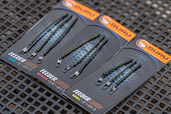 Guru Feeder Links Pack Of 3: Medium *Match, Carp, Coarse Fishing* FREE DELIVE...