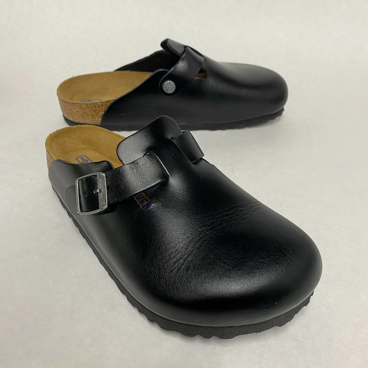 Birkenstock boston amalfi leather soft best sale footbed