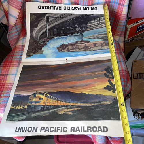 18 Vintage Howard Fogg art posters Calendar Union Pacific steam Railroad Train H - Picture 12 of 12