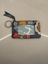 Vera Bradley Zip ID Case Zipper Pouch Coin Purse Keyring