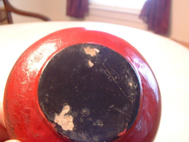 Антикварная ближневосточная азиатская лакированная шкатулка с игроками в поло с ручной росписью - Изображение 4 из 4