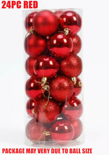 24/32/36PC Christmas Decorations Baubles Tree Xmas Balls Party Wedding Ornament - Picture 5 of 37