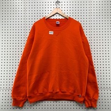 Vintage 90s Russell Athletic Crewneck Sweatshirt Mens LT Large Tall Orange USA