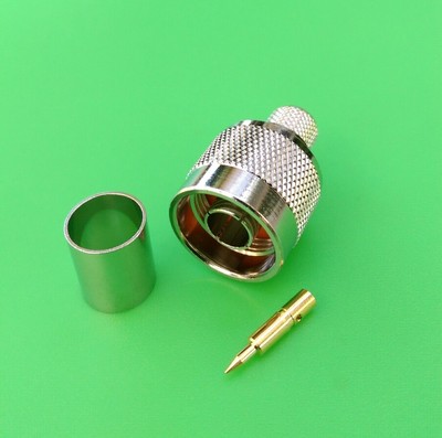 (2 SETS) N Male Crimp Connector for RG8/U RG213 RG214 Cable - USA Seller