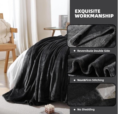 queen size Fleece Blanket Fleece Blanket throw 50 x 60 queen twin size king size - Picture 40 of 74