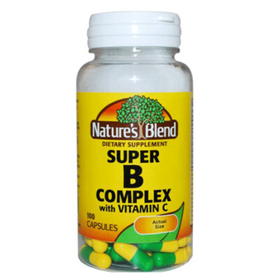 Vitamin Super B With C 100 Caps By Nature's Blend