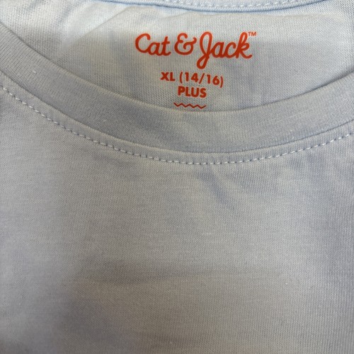 Cat & Jack Girls Short Sleeve T Shirts Size XL 14/16 Lot of 2 Unicorn and Bear - Picture 4 of 6