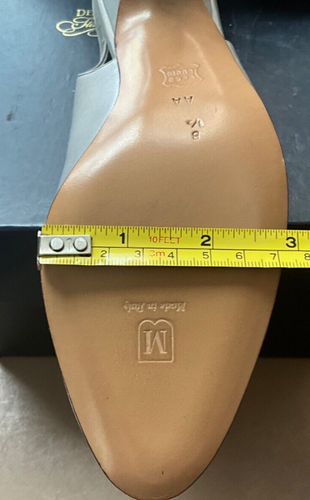 VTG Lt grey Bruno Magli peep toe slingbacks w-flower detail. 8.5N. Never worn! - Picture 9 of 10
