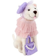 Primitives By Kathy Felt Flapper Dog Critter Figurine Lover Gift Home Decor Mice