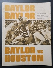Baylor Bears Houston Cougars Football Program 9/11 1976 Cleveland Franklin Cover