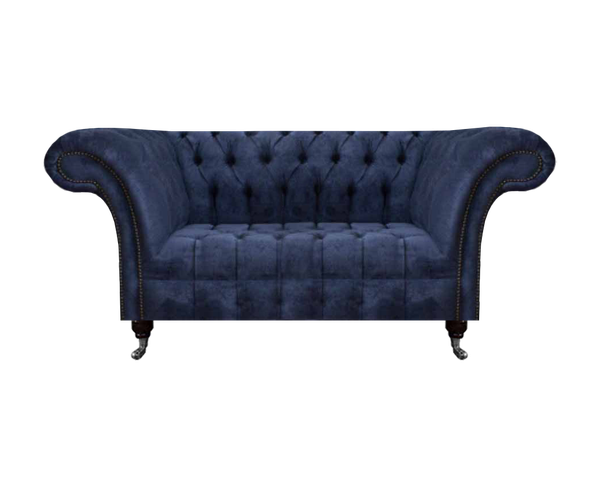 Chesterfield Blaue Polstercouch Wohnzimmer 2-Sitzer Luxus Edle SitzmöBel-image