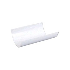 White Floplast 112mm Half Round  Guttering  ( Length 600mm ) 60cm)
