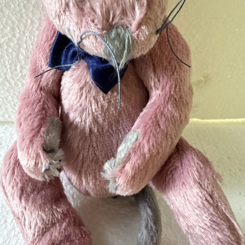 TY Attic Treasures Vintage 1993 Cromwell Pink Mouse Small Animal Toy PVC Pellets - Picture 6 of 18