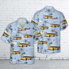 Blue Bird Type D transit style school bus Hawaiian Shir