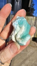 Rare Smithsonite crystal Specimen Bold blue Aragonite 27g 4.3cm Pakistan