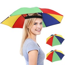 2 Pack Umbrella Hat for Adults with Elastic Band, Fun Colorful Party Umbrella...