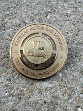 Cadillac VIII Heritage of Ownership Gold Tone Metal Grille Medallion Emblem