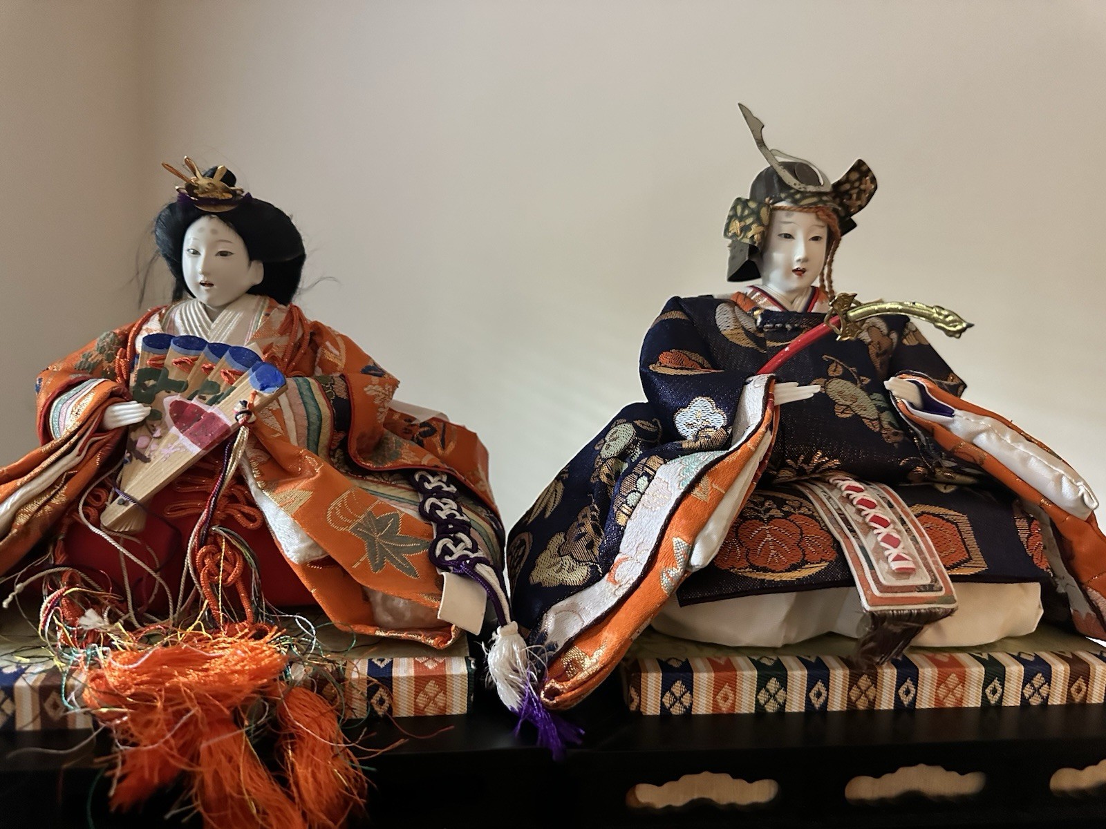 Vintage Japanese Hina Dolls Emperor Empress Imperial Couple Hinamatsuri Showa