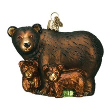 Old World Christmas Bear With Cubs No Box