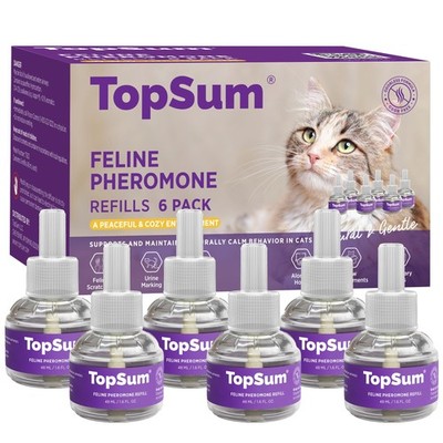 TopSum Cat Calming Pheromone Diffuser: Kit, Purple  6 Refills