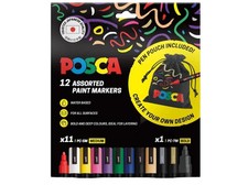 Uni-ball Posca PC-3M Marker Pens 12 Pack with Pouch ⭐⭐⭐⭐⭐