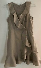 Marissa Webb Collective Khaki Ruffle Wrap Dress Size 4