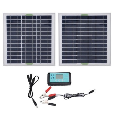 200W Dual-Panel Solar Kit with 10A Controller - Efficient & Portable Power