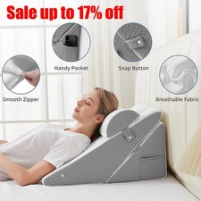 Bed Wedge Pillow Support Cushion 20-In-1 Back Support Pillow Memory Foam