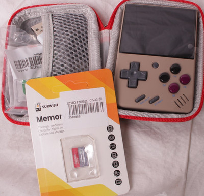 NEW - Miyoo Mini V4 Retro Game Console & 128GB Card & Case
