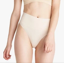 NEW Essentials By Tummy Tank Nylon Shaping Thong Tummy Control Nude L/XL