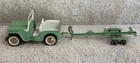 Tonka , mint green jeep w/ boat trailer ( outdoor-living set )