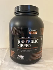 GNC AMP Wheybolic Ripped Protein 2.5 lb Classic Vanilla 22 serv * SEALED 7/2025