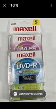 Maxell DVD-R Color Camcorder 30min 1.4GB Brand New Package 5 pk