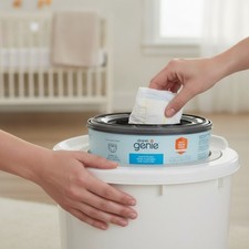 Diaper Genie Round Refills - 240 Count with Blue Opaque Liner for Discreet Use