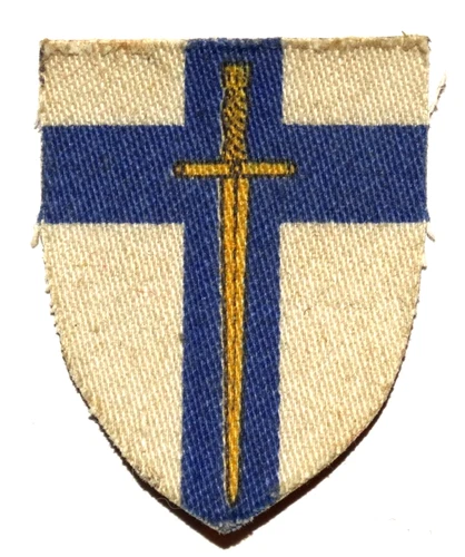 BRITISH MILITARY CAP BADGES, British 2nd Army Printed Formation Sign, WW2