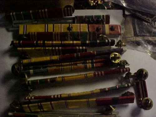 WW 2    25  MILITARY RIBBON BARS  FREE SHIPPING
