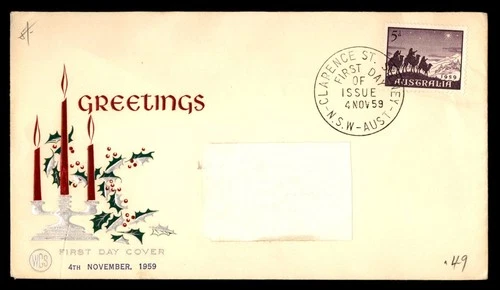 Mayfairstamps Australia FDC 1959 Three Magi Greetings Candles First Day Cover aa