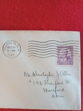 Oct 24 1932 Cancelled Envelope  Daniel Webster Stamp