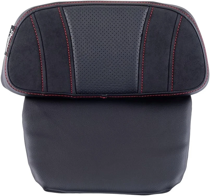 Almohadilla de respaldo pequeña para excavadoras SIK de costura roja para 14+ Harley Touring Foto 3 de 4