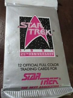 Lot Of 5 Vintage 1991 Star Trek 25th Anniversary Trading Cards Factory Sealed