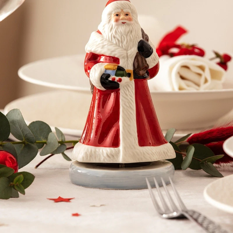 Carillon Babbo Natale Girevole Villeroy & Boch Nostalgic Melody 15 cm Porcellana, fotografia 6 di 9