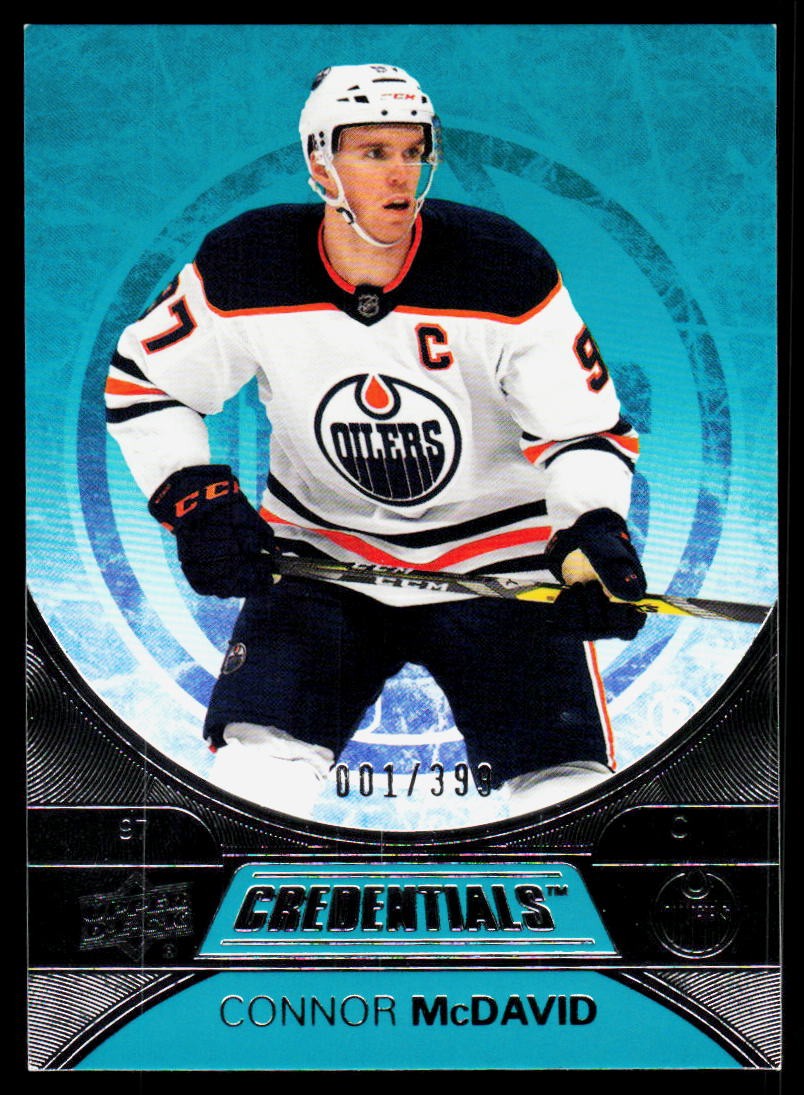 2021-22 Upper Deck Credentials #1 Connor McDavid Teal #/399