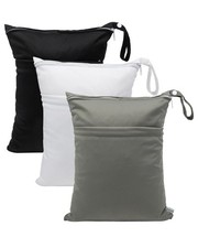 Wet Dry Bags 3 Pack, Waterproof Reusable Travel Bags for Swimsuits, Baby Clot...