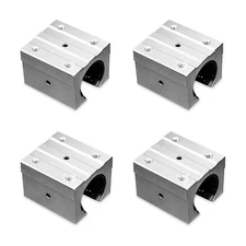 4pcs SBR20UU Aluminum Block 20mm Linear Motion Ball Bearing SBR20UU-4PSC 