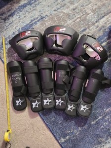 C2 MMA Boxing Head Hear Shin Foot Guards