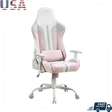 Ergonomic Gaming Chair W/ Lumbar Support Adjustable Armrests Cozy PC Chair New